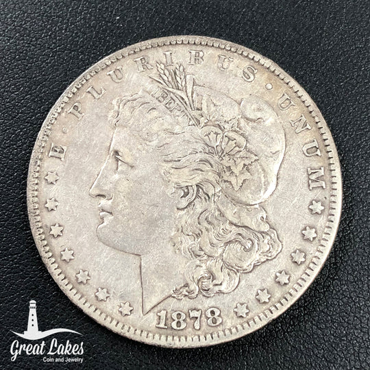 1878 7 Tailfeather Morgan Silver Dollar (VF / XF)