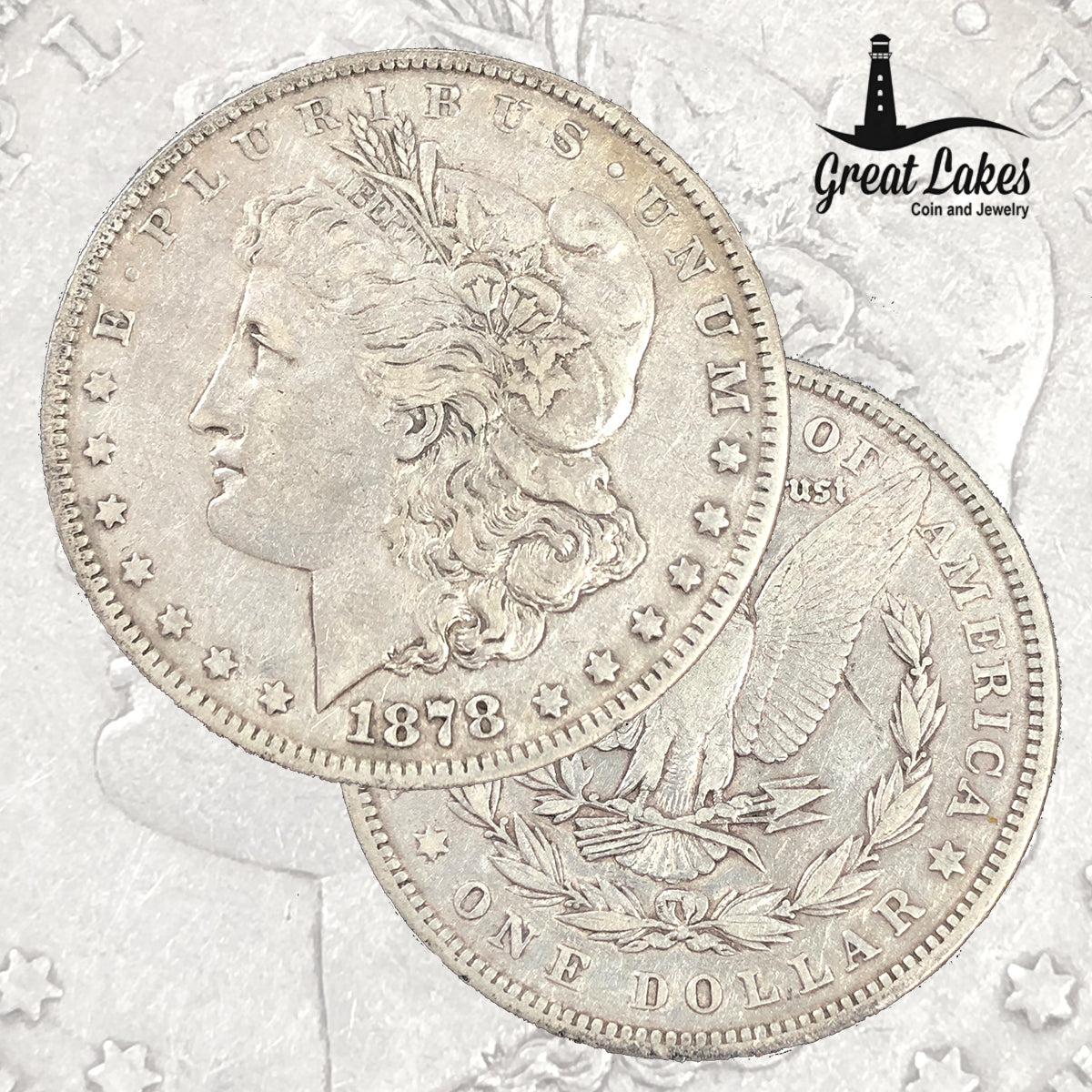 1878 7 Tailfeather Morgan Silver Dollar (VF / XF)