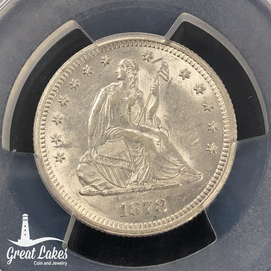 1878 Seated Liberty Quarter PCGS AU58