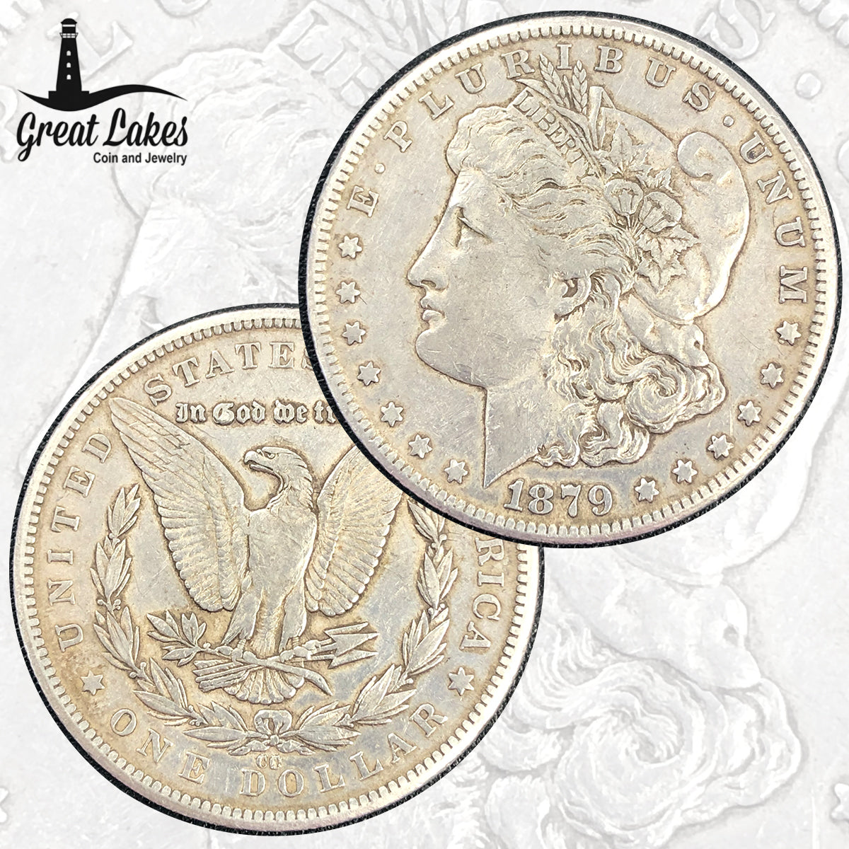 1879-CC Capped Die Morgan Silver Dollar (XF)