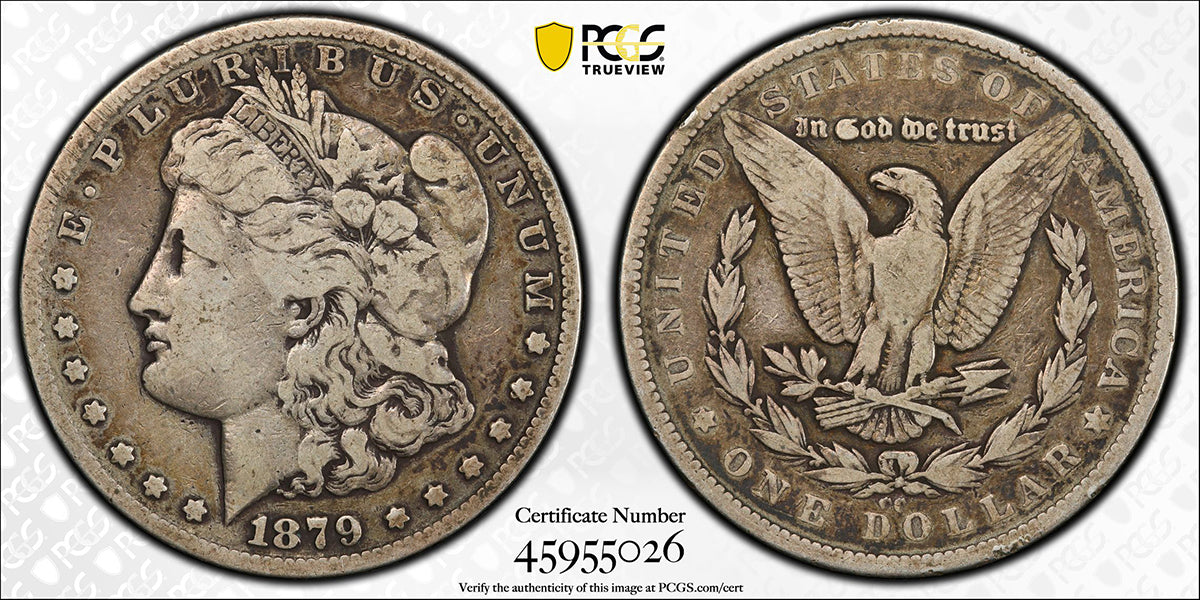 1879-CC Morgan Silver Dollar Capped Die PCGS F12