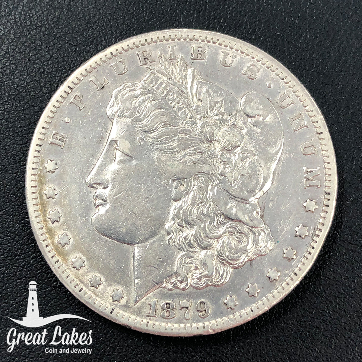1879-CC Morgan Silver Dollar Clear CC (XF) (Cleaned)