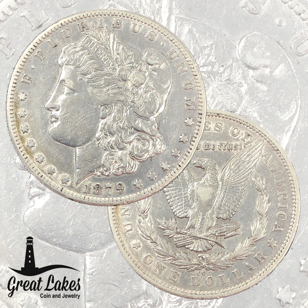 1879-CC Morgan Silver Dollar Clear CC (XF) (Cleaned)