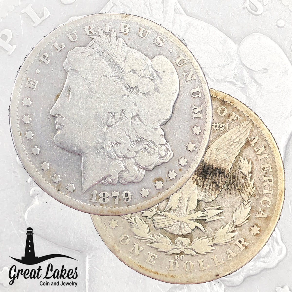 1879-CC Morgan Silver Dollar (VG) (Cleaned)