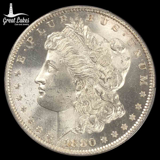 1880-O 80/79 Morgan Silver Dollar PCGS MS64