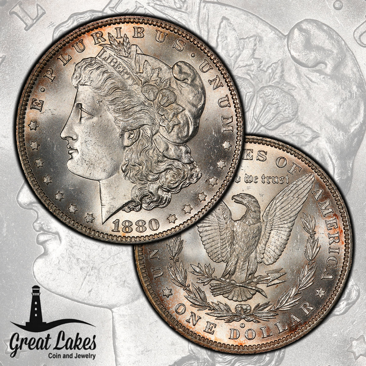 1880-O Morgan Silver Dollar PCGS MS64 CAC