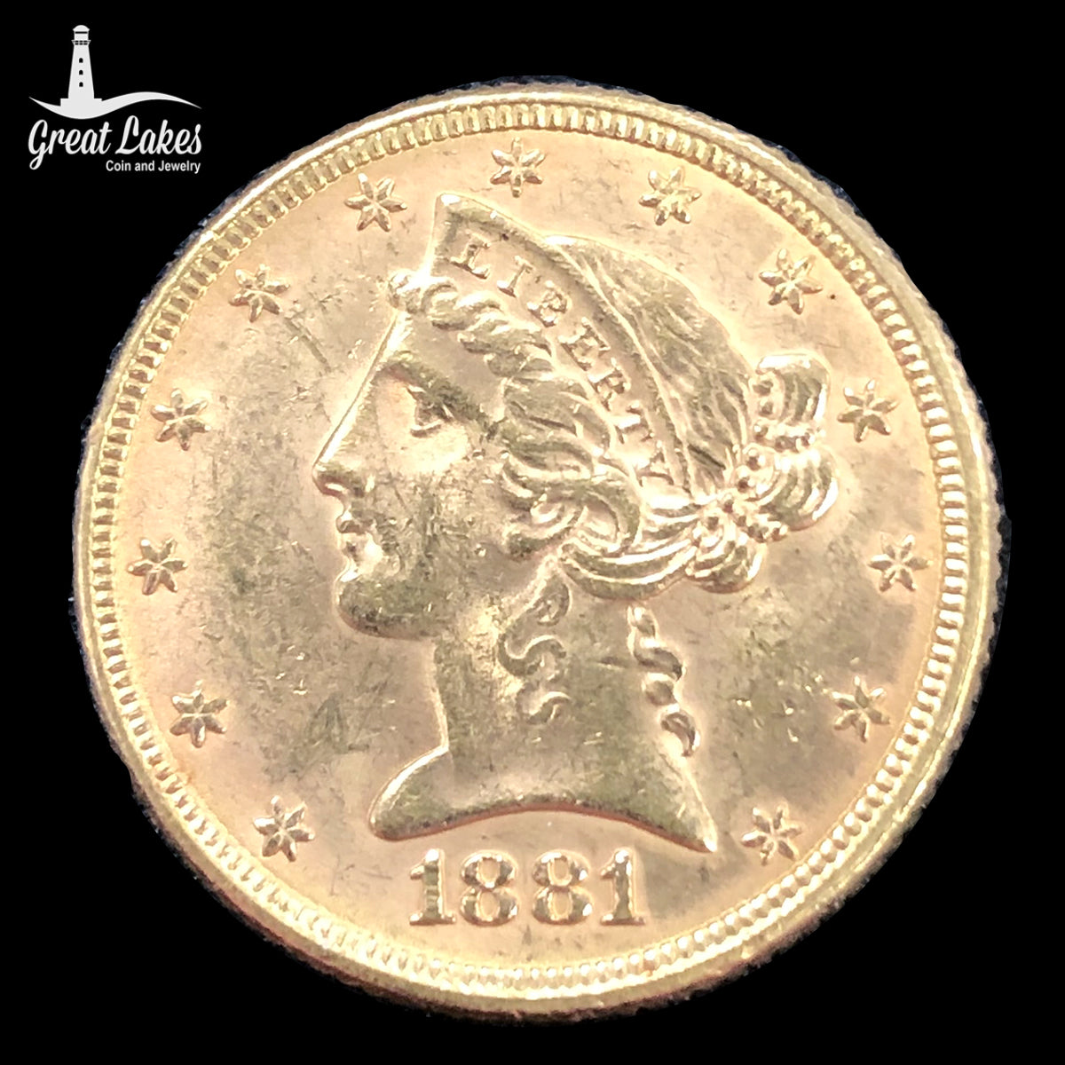 1881 $5 Liberty Half Eagle (BU)