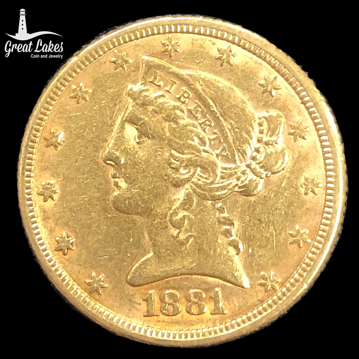 1881 $5 Liberty Gold Half Eagle Eagle (Low Premium)