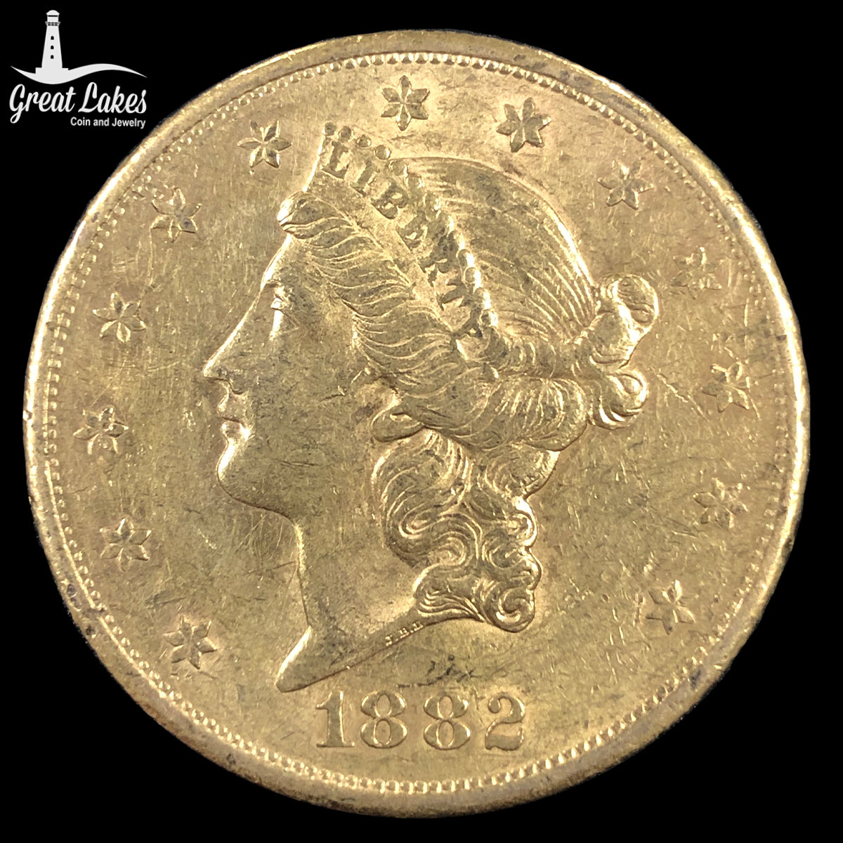 1882-S $20 Liberty Gold Double Eagle (Low Premium)
