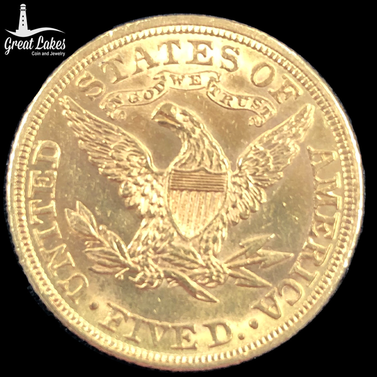 1882 $5 Liberty Gold Half Eagle (AU) (Cleaned)