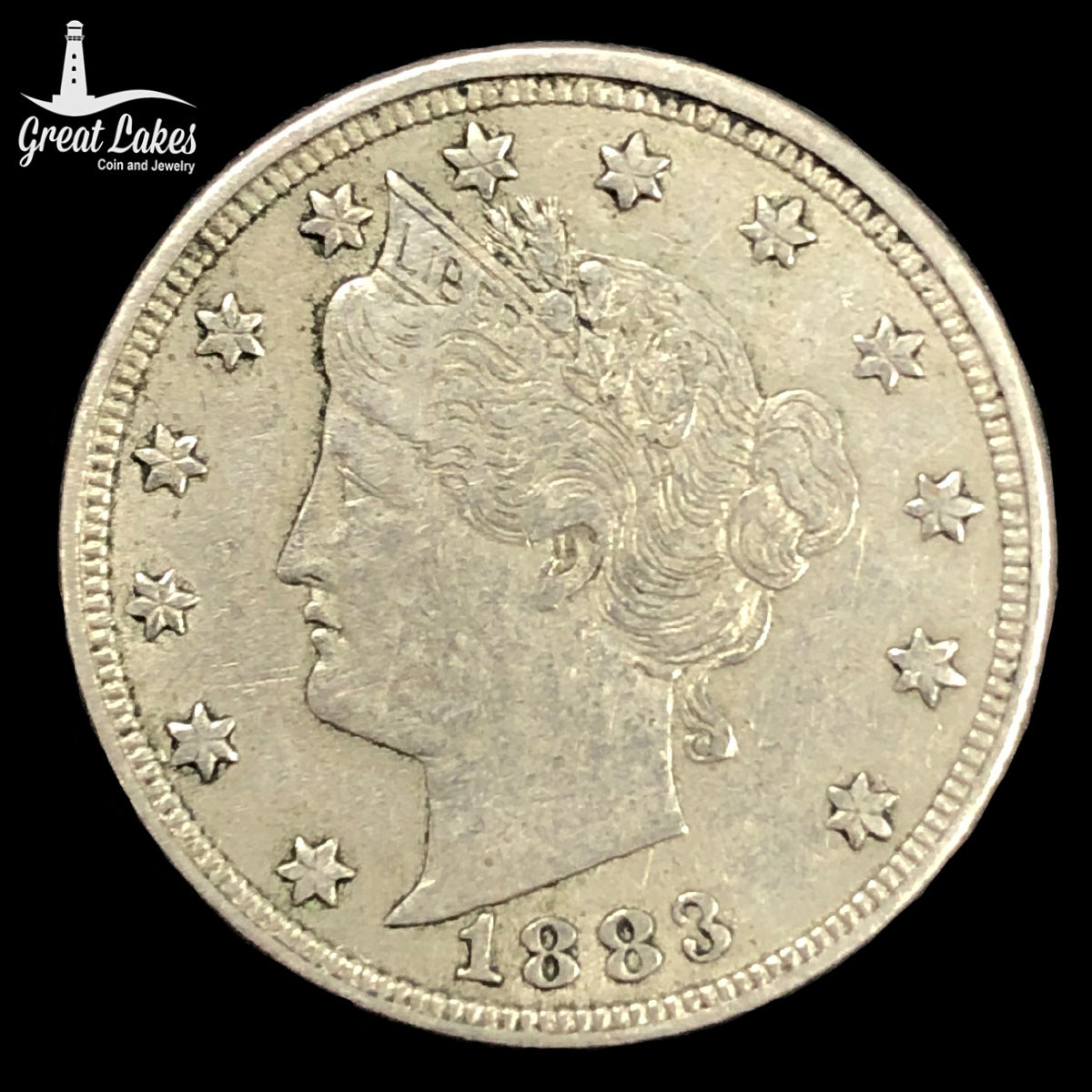 1883 No Cents Liberty “V” Nickel (XF)