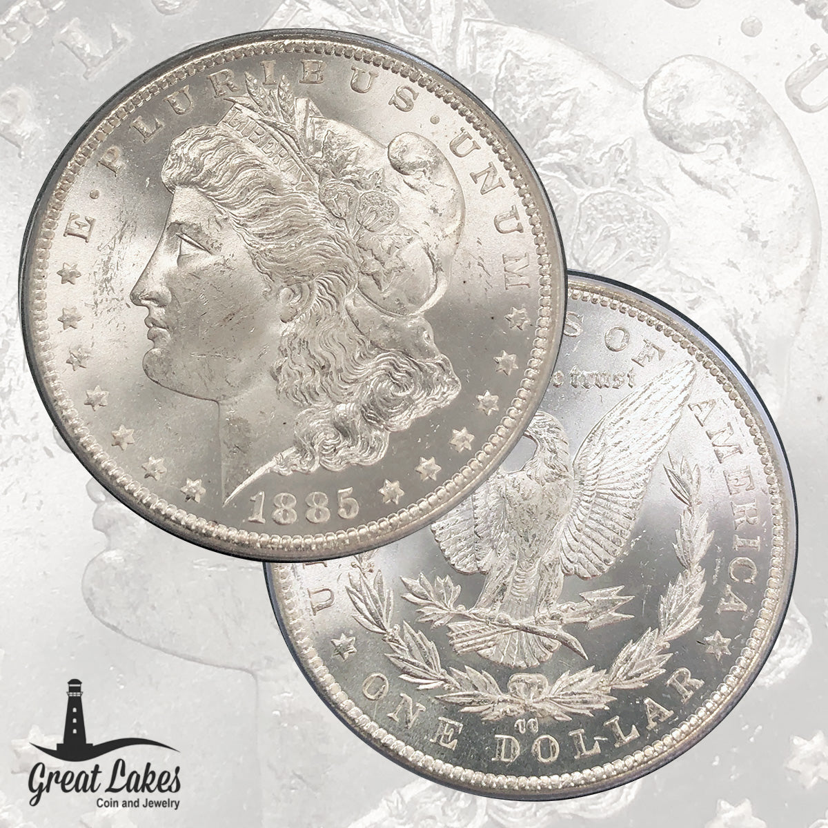 1885-CC Morgan Silver Dollar PCGS MS64