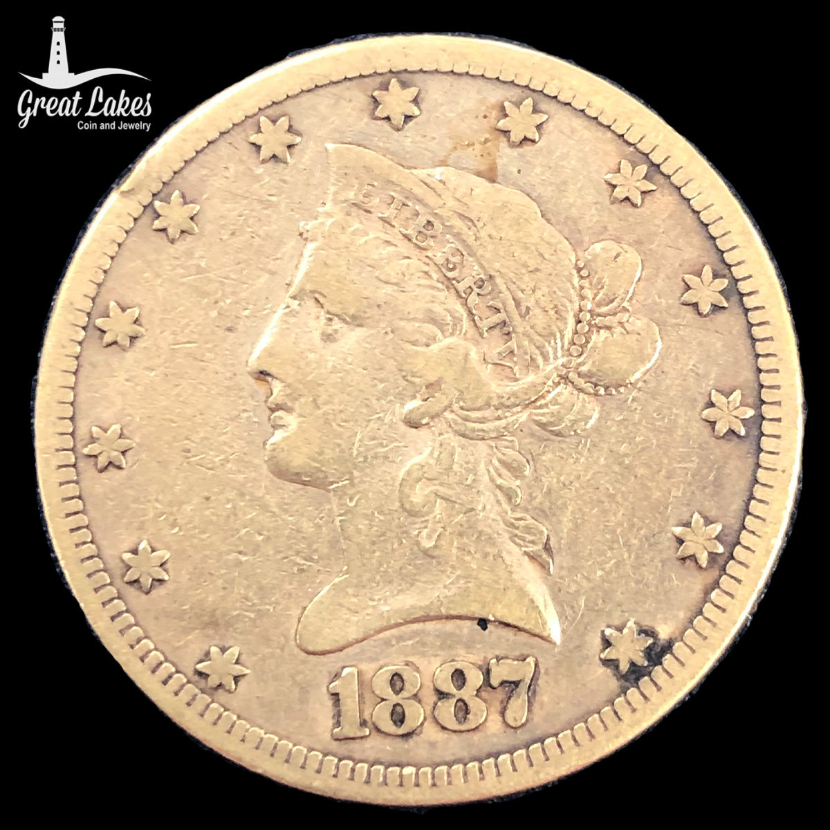 1887-S $10 Liberty Gold Eagle (Low Premium)