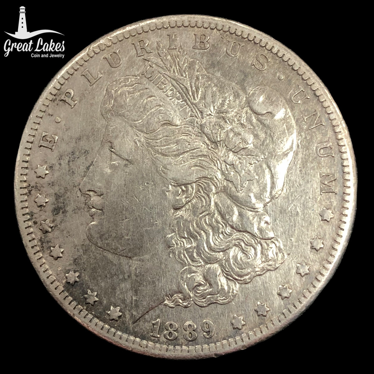 1889-CC Morgan Silver Dollar (XF) (Harshly Cleaned)