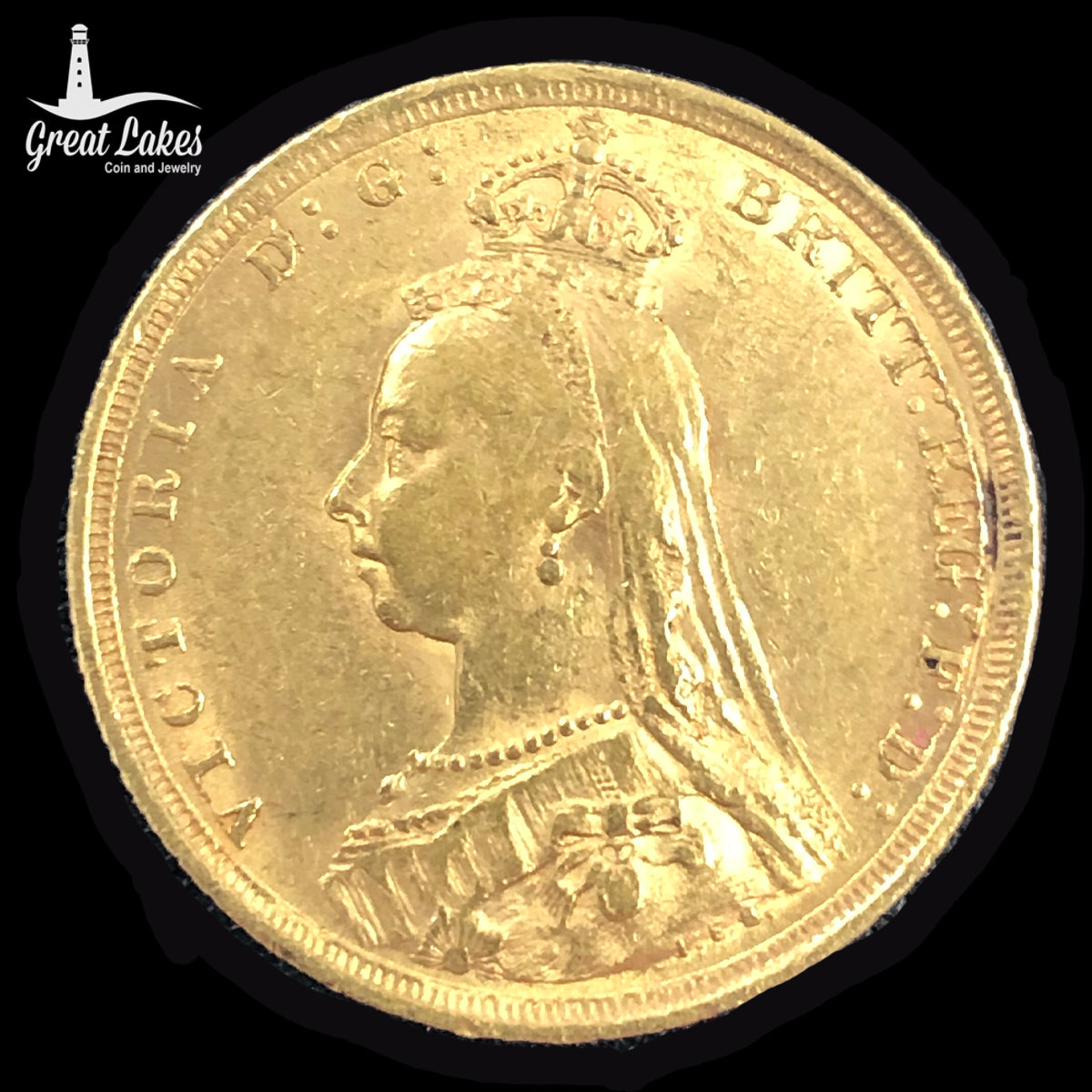 1889-S Australian Gold Sovereign Victoria Jubilee (AU)