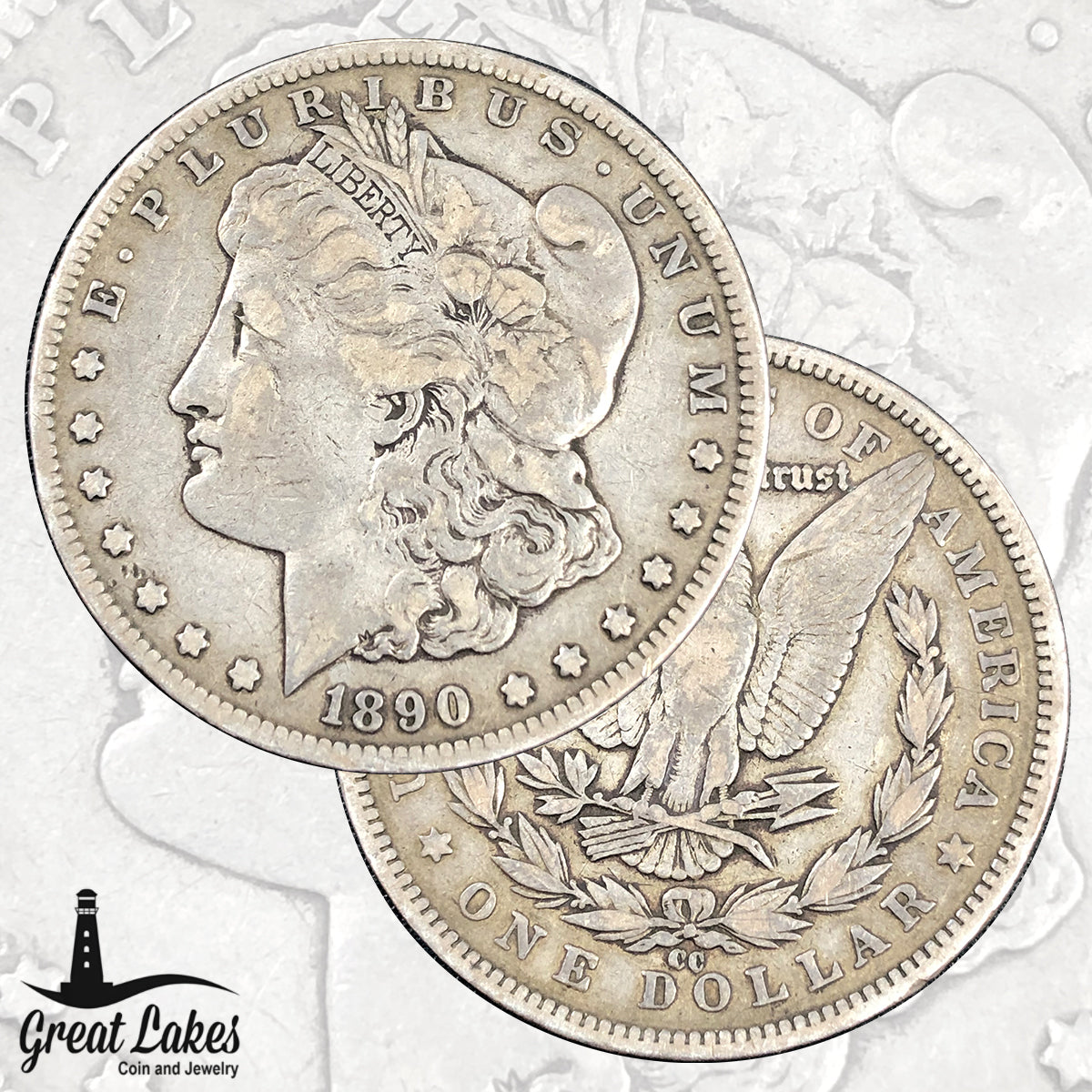 1890-CC Morgan Silver Dollar (VF)