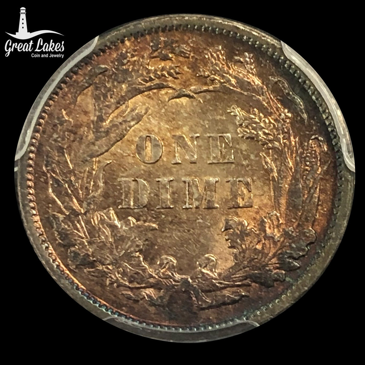 1890 Seated Liberty Dime PCGS MS63