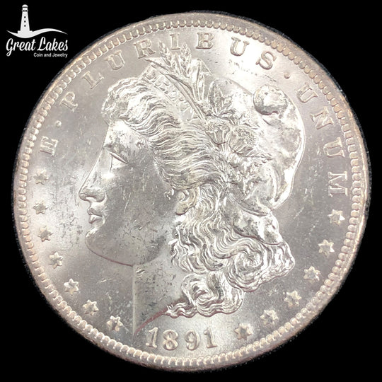 1891-CC Morgan Silver Dollar (BU)