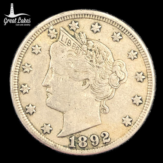 1892 Liberty Head ('V' Nickel) (VF)