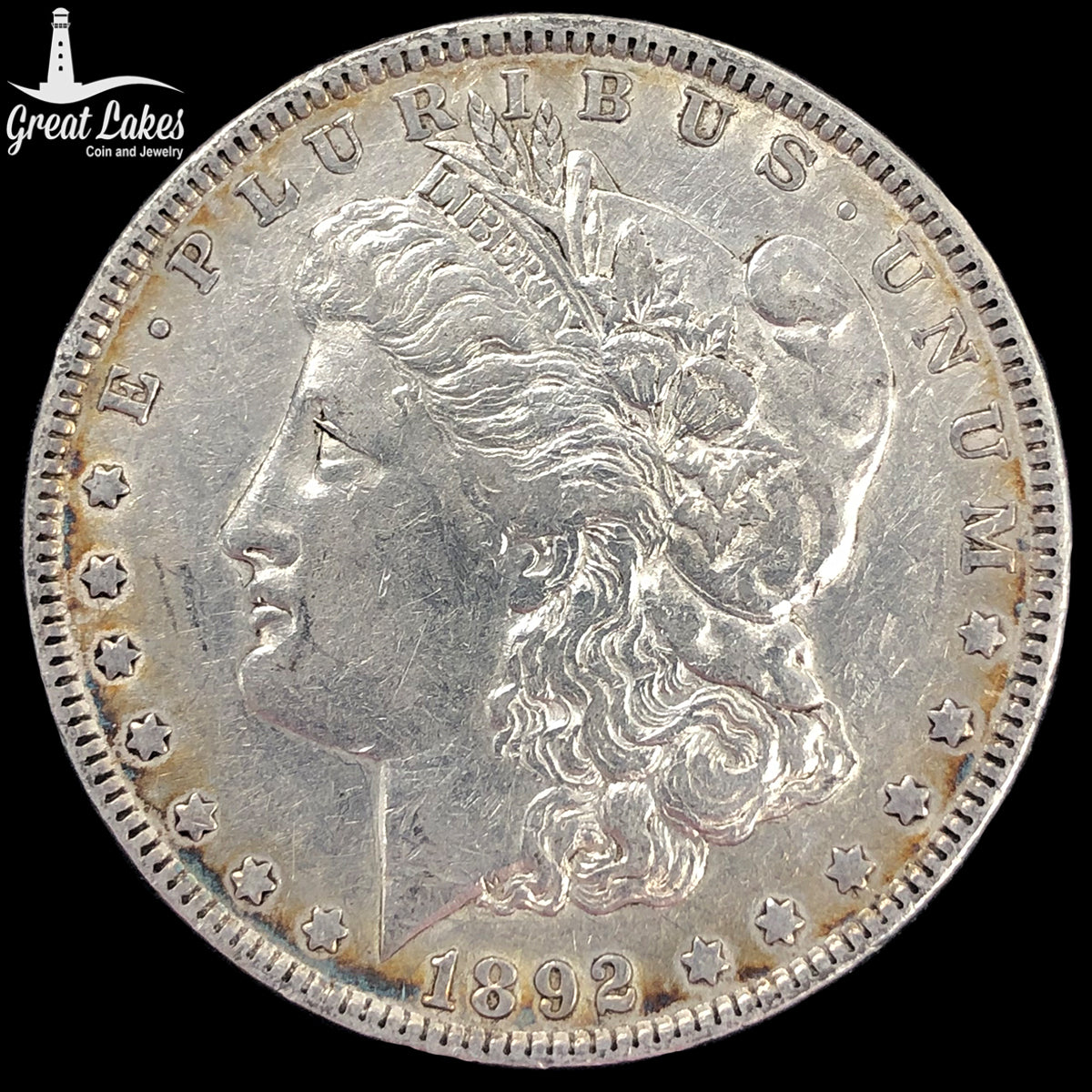 1892 Morgan Silver Dollar (XF) (Cleaned)