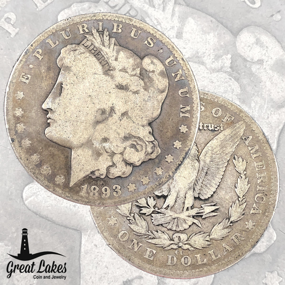 1893-CC Morgan Silver Dollar (G)