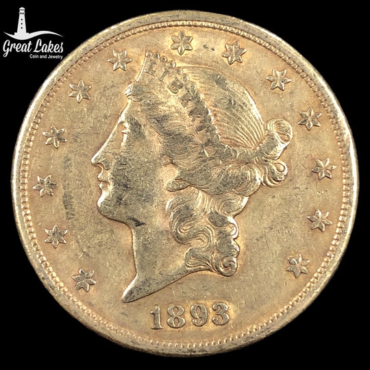 1893-S $20 Liberty Gold Double Eagle (XF)
