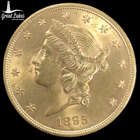1895 $20 Liberty Gold Double Eagle (AU) (Lightly Cleaned)