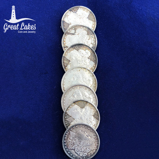 Lot of 7 1896 Morgan Silver Dollar Culls