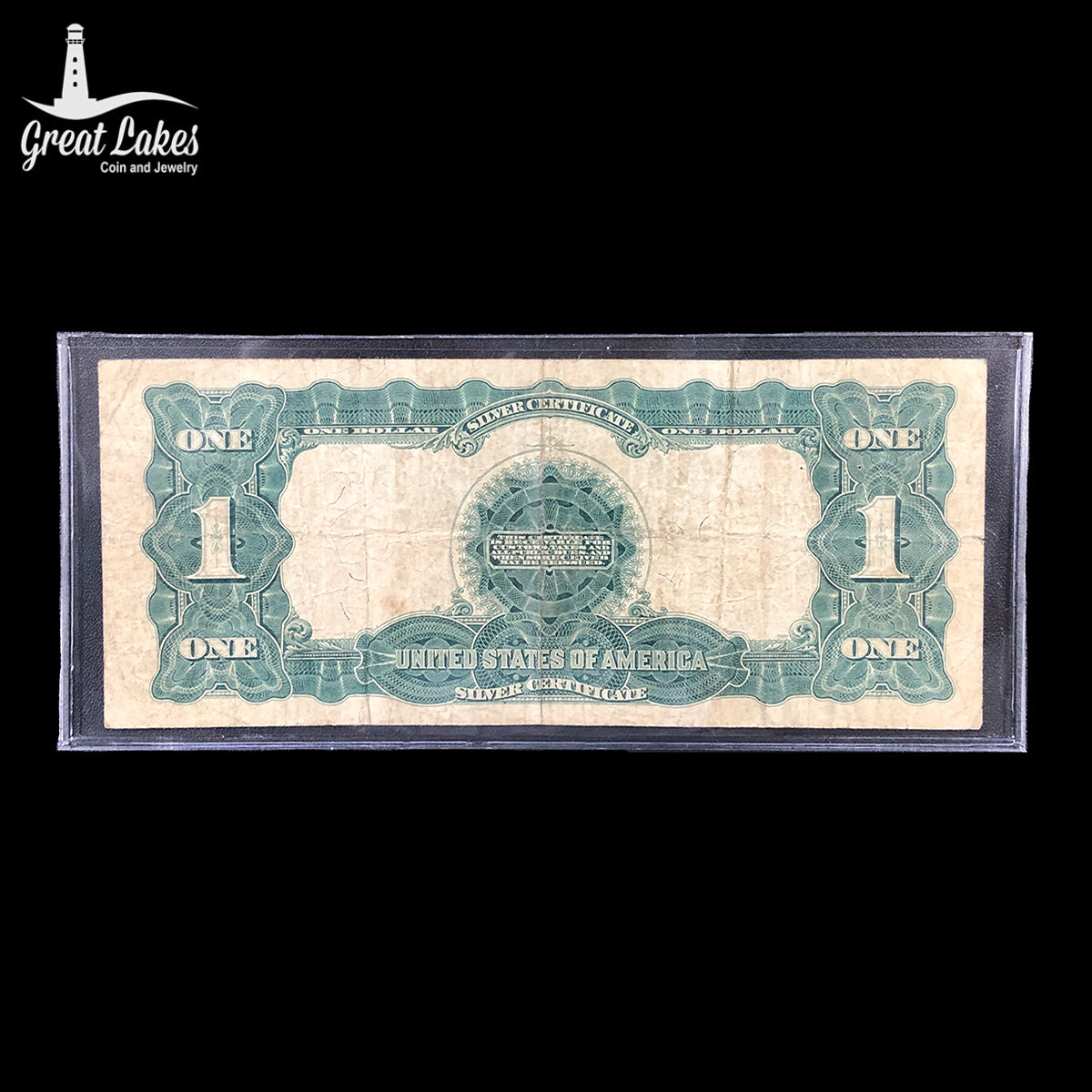 1899 $1 Silver Certificate “Black Eagle” (F) (Edge Tear &amp; Some Pinholes)
