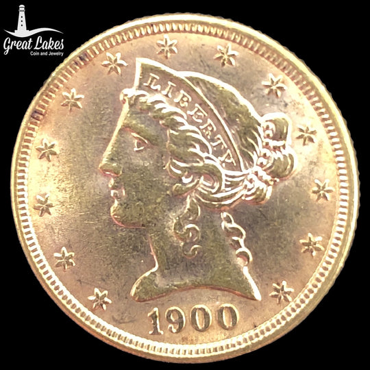 1900 $5 Liberty Gold Half Eagle (AU)