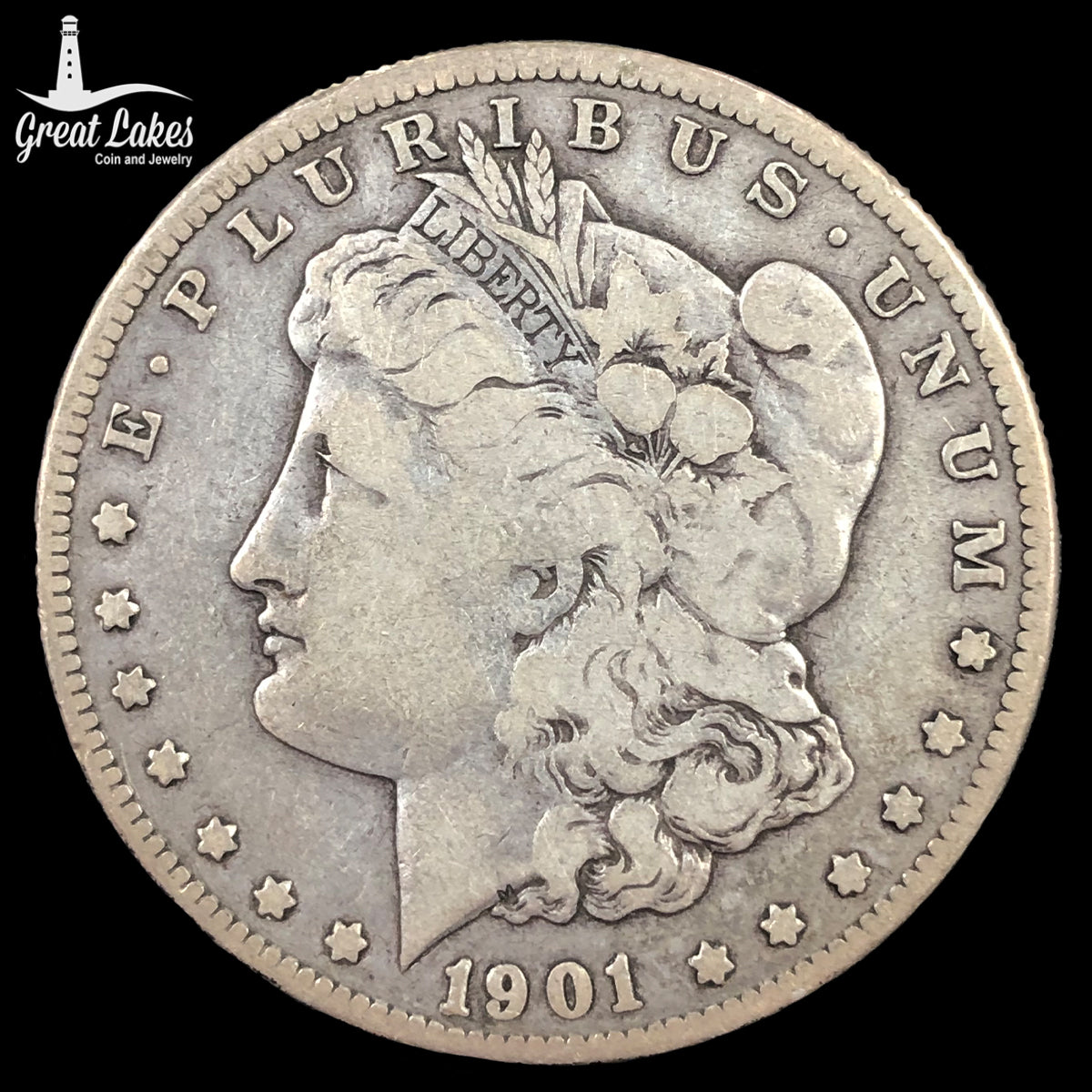 1901-S Morgan Silver Dollar (F)