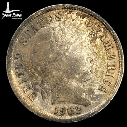 1902 Barber Dime (XF Details)