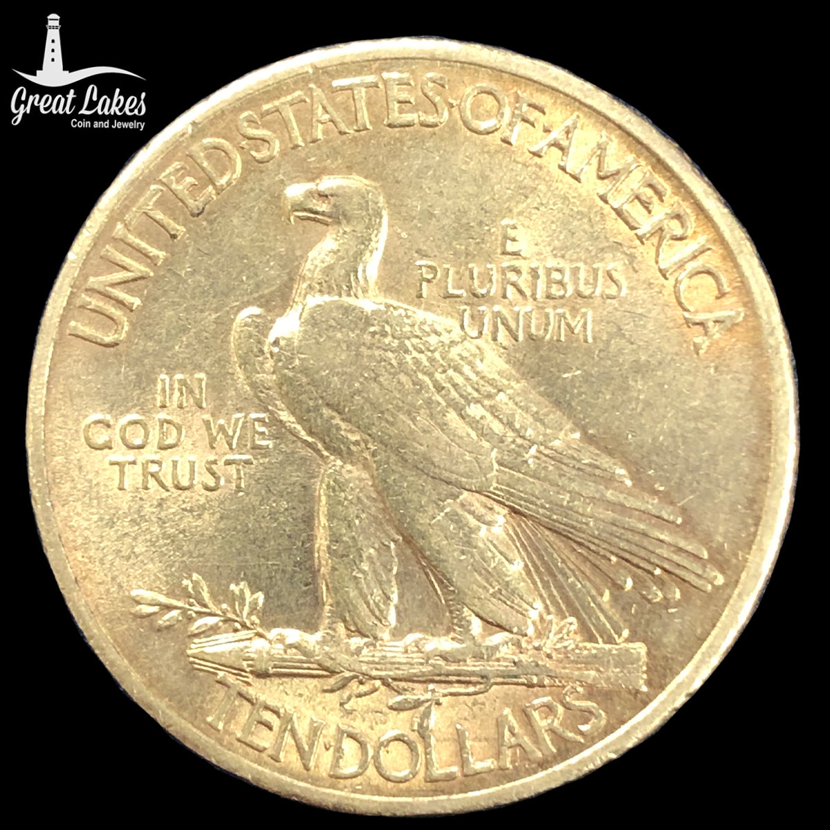 1908 $10 Indian Gold Eagle (AU)