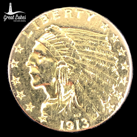 1913 $2.5 Indian Gold Quarter Eagle (Ex Jewelry)