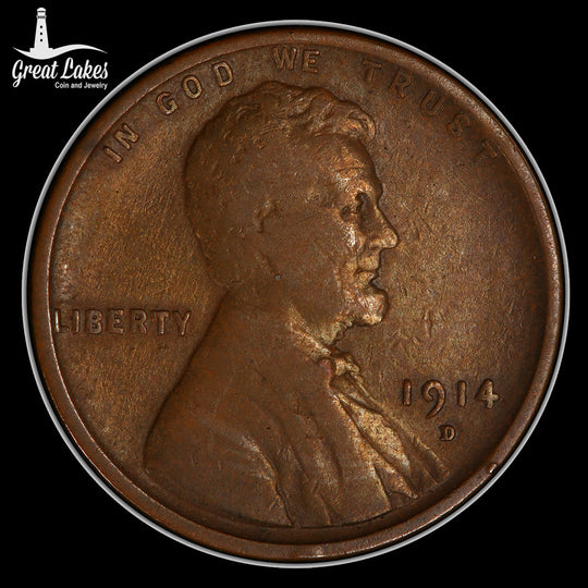 1914-D 1 Cent PCGS VG10BN