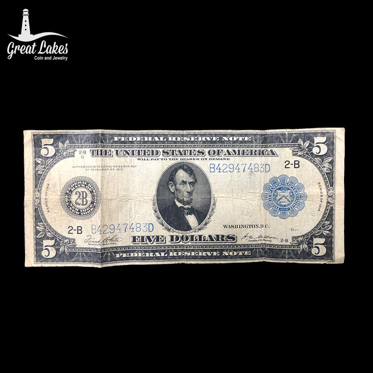 Fr. 861c 1914 $5 Federal Reserve Note (F)