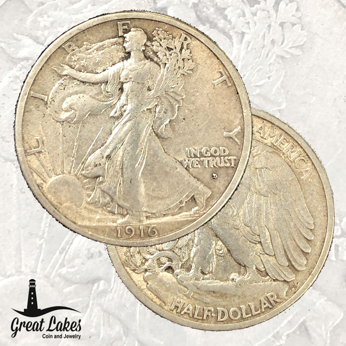 1916-D Walking Liberty Half Dollar (XF)