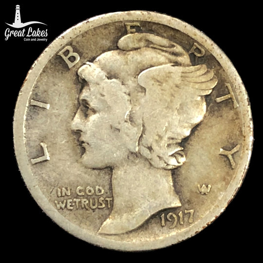 1917-D Mercury Dime (VF)
