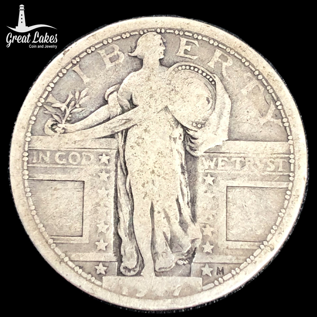 1917 Type 1 Standing Liberty Quarter (VG)