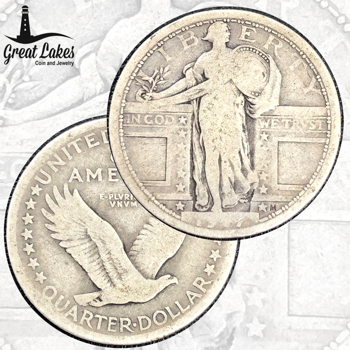 1917 Type 1 Standing Liberty Quarter (VG)
