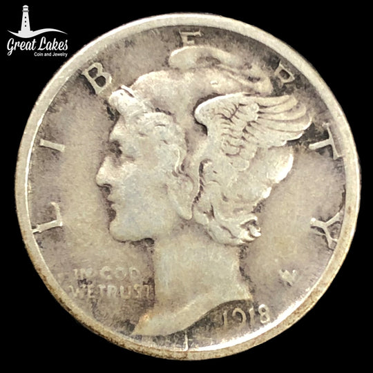 1918-D Mercury Dime (XF)