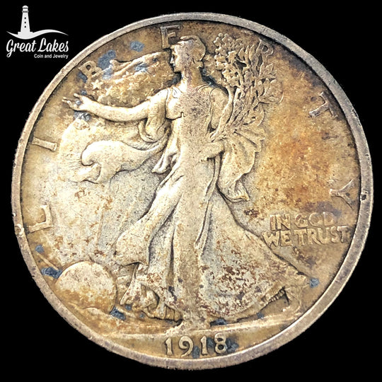 1918-D Walking Liberty Half Dollar (VF)