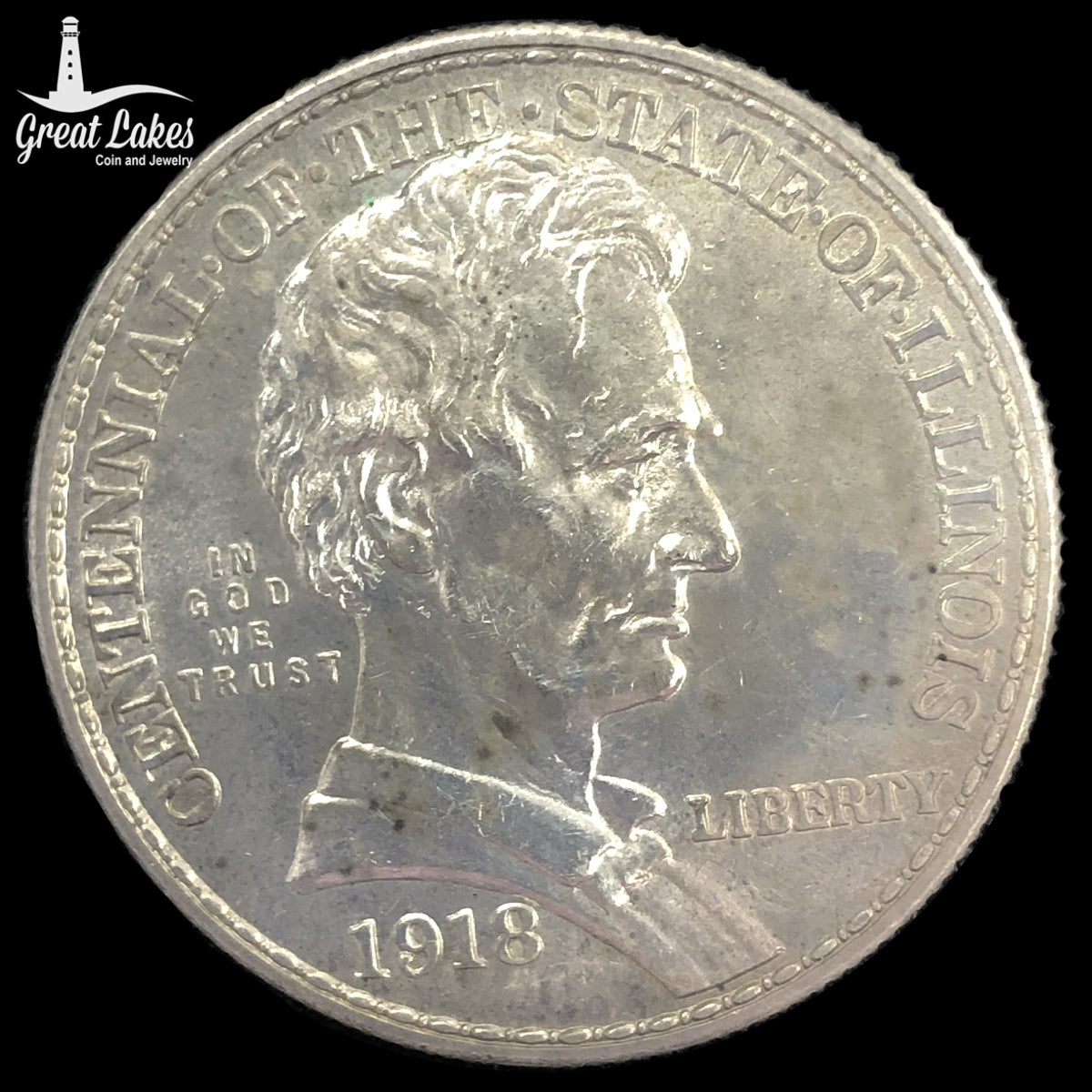 1918 Lincoln-Illinois Commemorative Half Dollar (BU)
