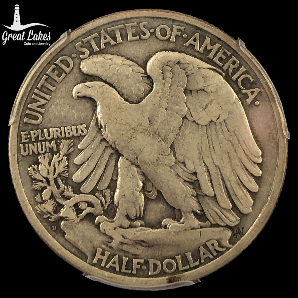 1919-D Walking Liberty Half Dollar PCGS F15