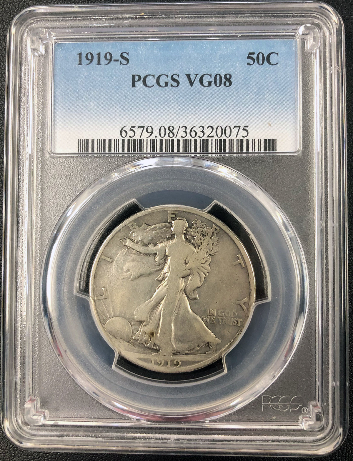 1919-S Walking Liberty Half Dollar PCGS VG08