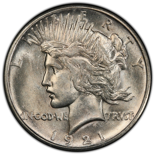 1921 Peace Silver Dollar High Relief PCGS AU58
