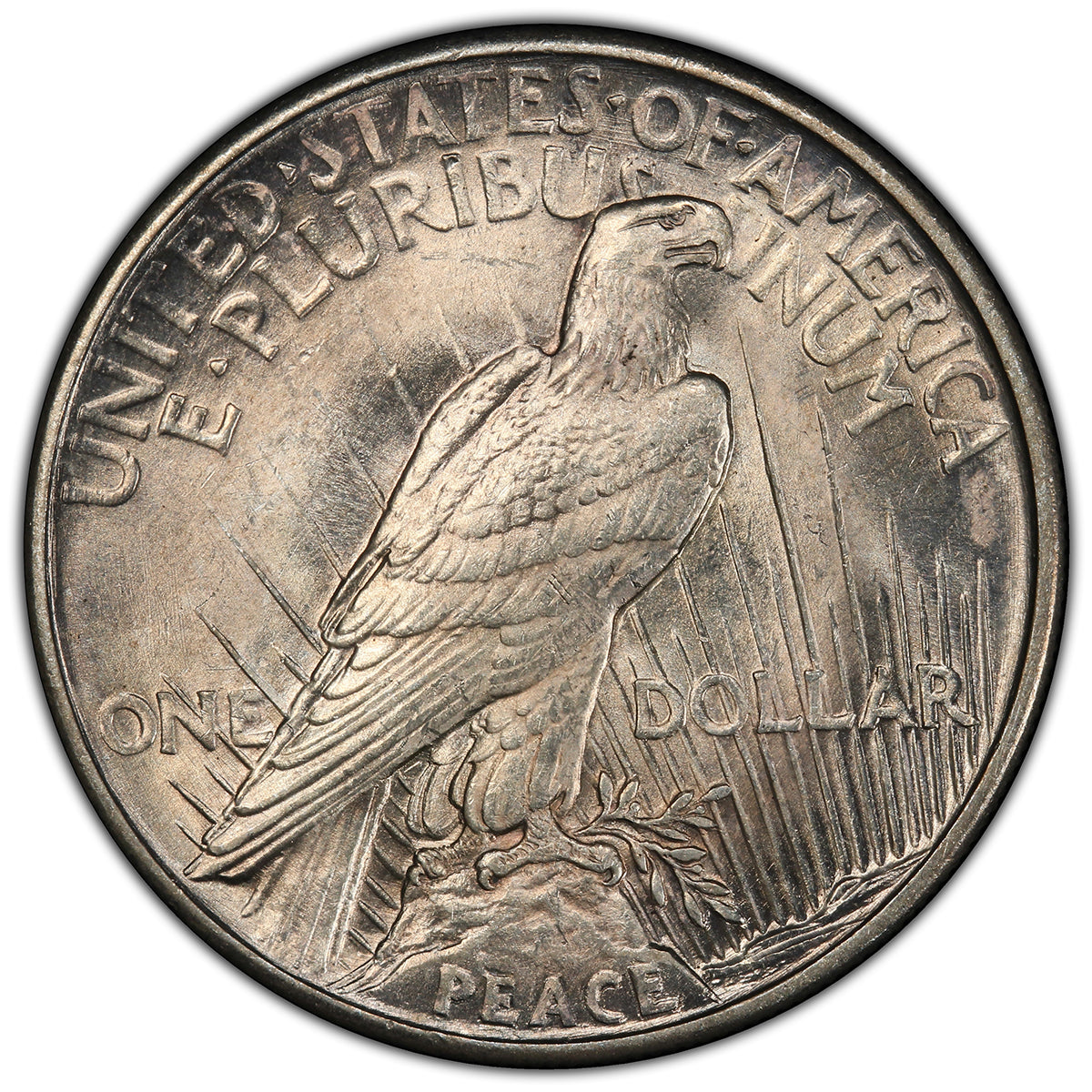 1921 Peace Silver Dollar High Relief PCGS AU58