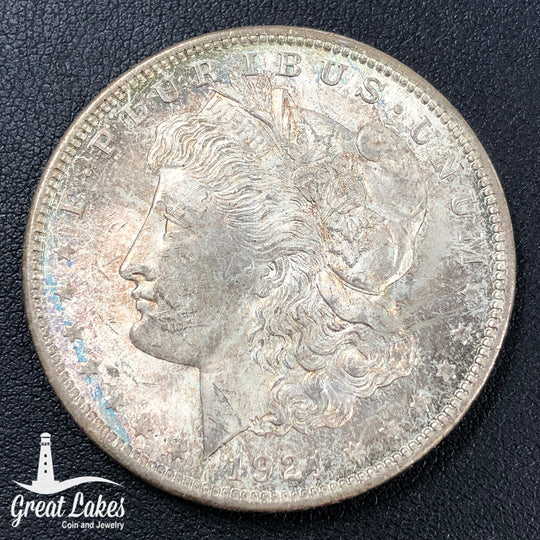 1921 Morgan Silver Dollar Toned (BU)
