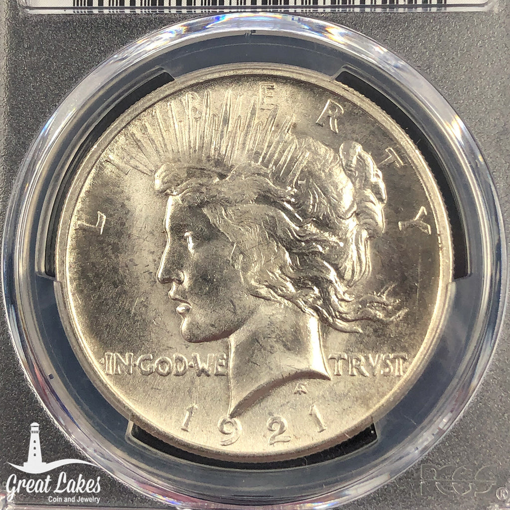 1921 Peace Silver Dollar High Relief PCGS MS65 CAC - Great Lakes Coin