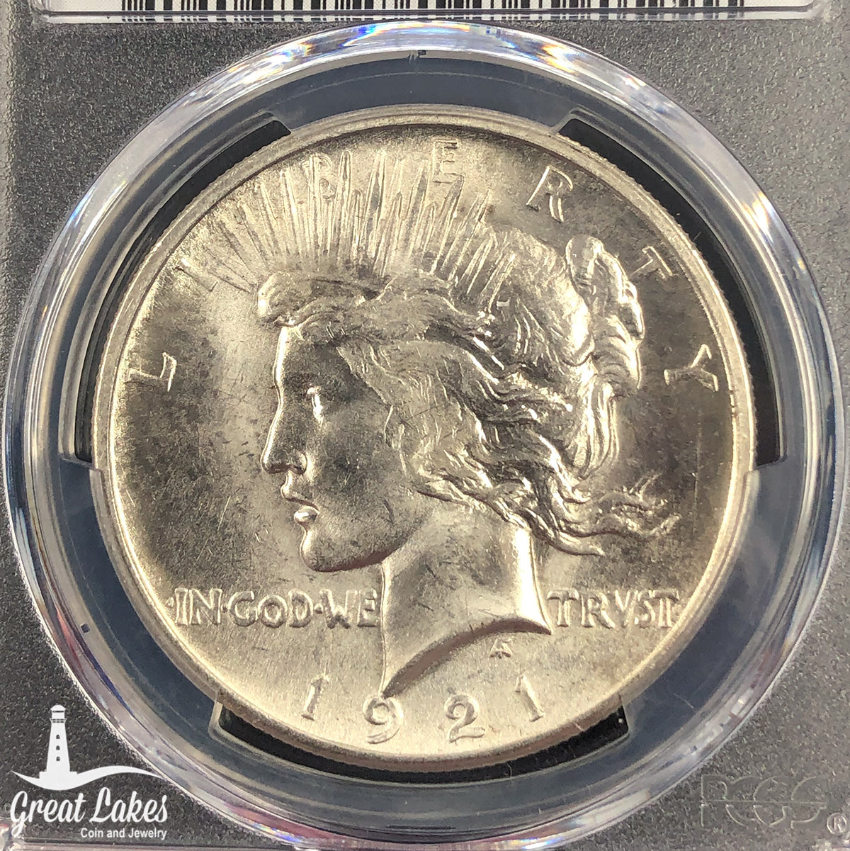 1921 Peace Silver Dollar High Relief PCGS MS65 CAC